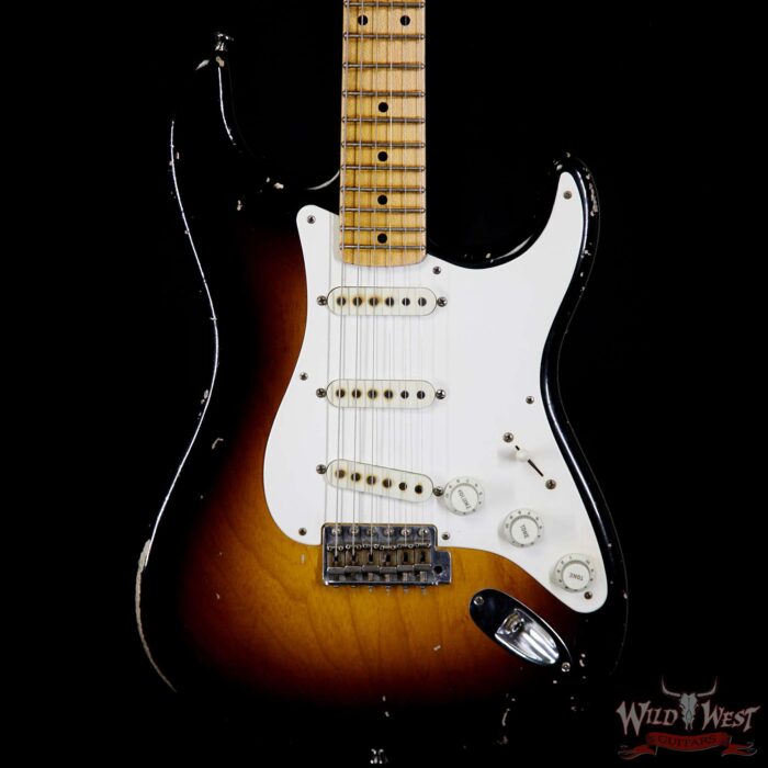 2014 Fender Custom Shop John Cruz Masterbuilt 1957 Stratocaster Relic Ash Body Maple Neck 2 Tone Sunburst - Image 3