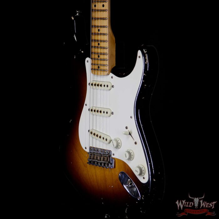 2014 Fender Custom Shop John Cruz Masterbuilt 1957 Stratocaster Relic Ash Body Maple Neck 2 Tone Sunburst - Image 2