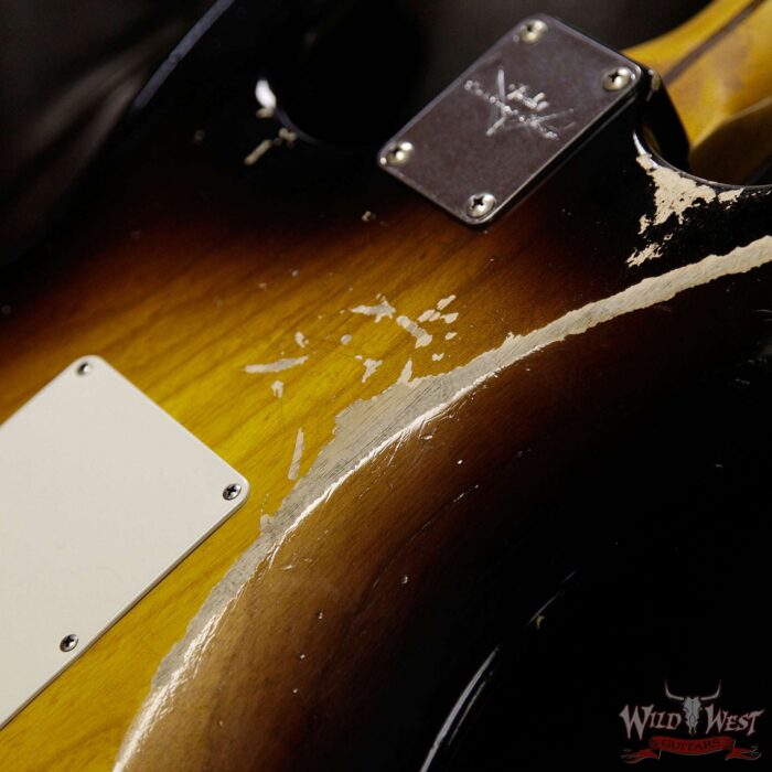 2014 Fender Custom Shop John Cruz Masterbuilt 1957 Stratocaster Relic Ash Body Maple Neck 2 Tone Sunburst - Image 15