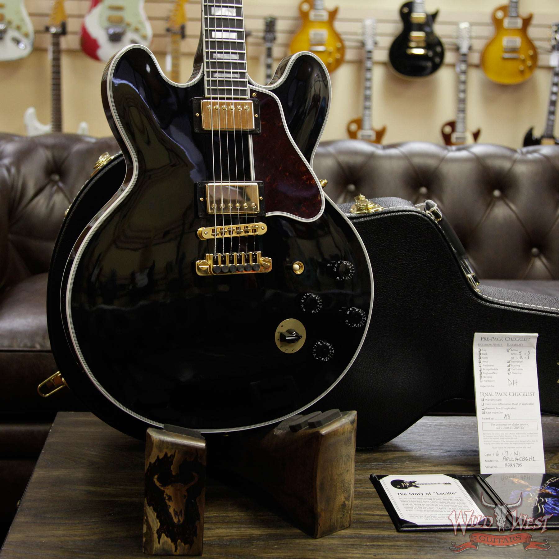 2014-gibsonmemphis-65thlucille-11224705-d2__wwg.jpg 2014 Gibson Memphis B.B. King Signature Lucille 65th Anniversary Ebony - Image 6