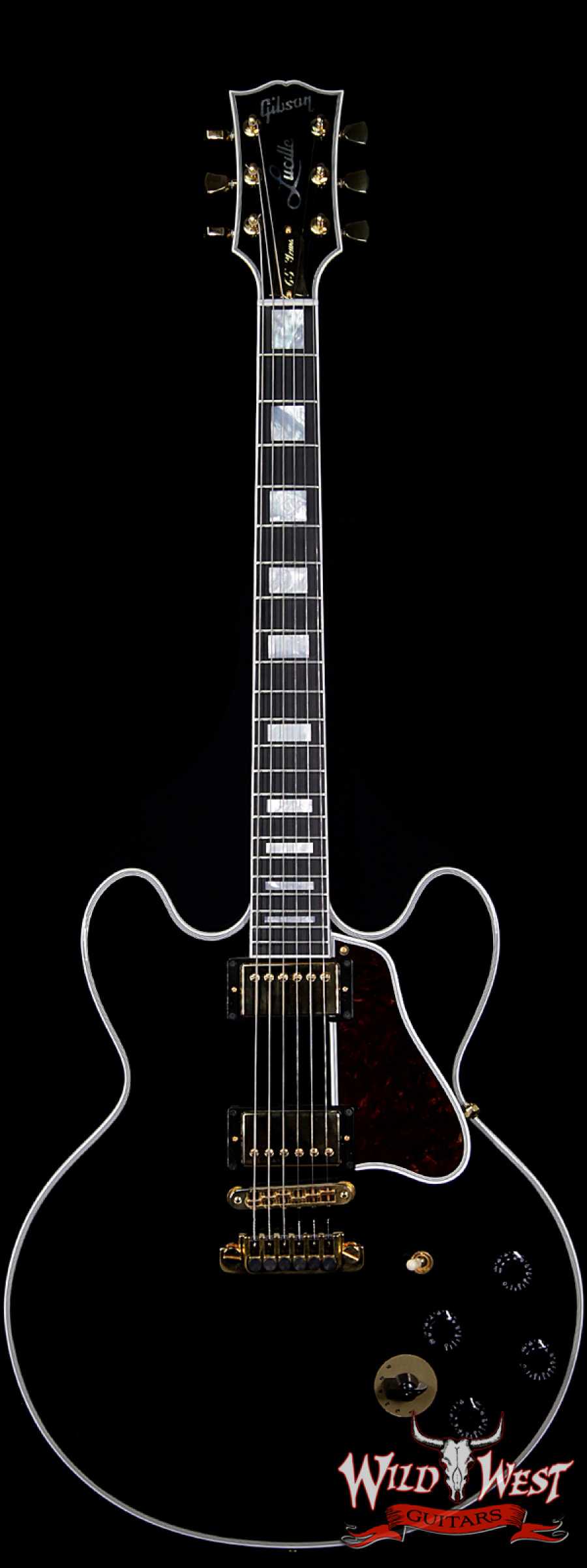 2014-gibsonmemphis-65thlucille-11224705-main__wwg_large.jpg 2014 Gibson Memphis B.B. King Signature Lucille 65th Anniversary Ebony - Image 1