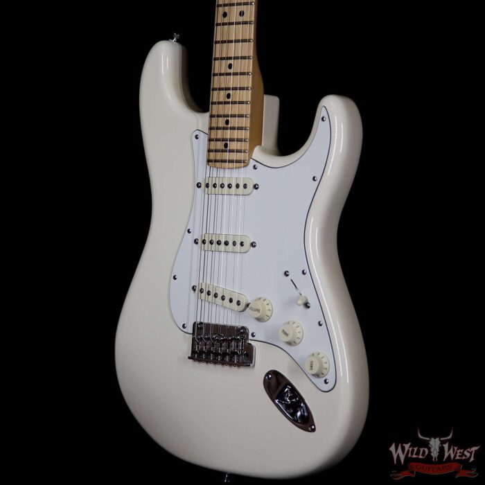 2014 Fender USA Standard Stratocaster SSS Maple Neck and Fretboard Olympic White - Image 2