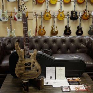 2017 Mayones Regius Core Classic 6 Flame Maple Carve Top Snakewood Fingerboard Jeans Black Satin - Image 8