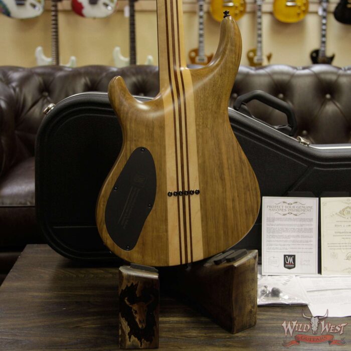 2017 Mayones Regius Core Classic 6 Flame Maple Carve Top Snakewood Fingerboard Jeans Black Satin - Image 11