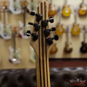 2017 Mayones Regius Core Classic 6 Flame Maple Carve Top Snakewood Fingerboard Jeans Black Satin - Image 7