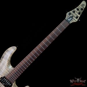 2017 Mayones Regius Core Classic 6 Flame Maple Carve Top Snakewood Fingerboard Jeans Black Satin - Image 6