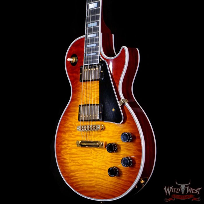2018 Gibson Custom Shop Les Paul Custom Quilted Maple Top Cherry Sunburst - Image 2
