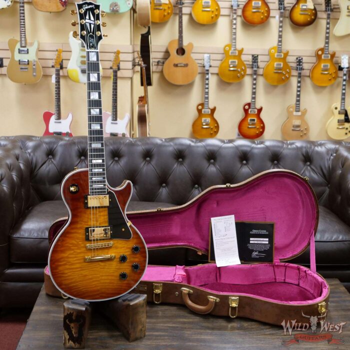 2018 Gibson Custom Shop Les Paul Custom Quilted Maple Top Cherry Sunburst - Image 5