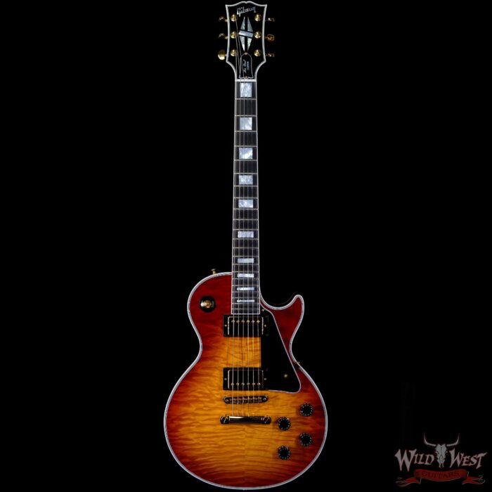 2018 Gibson Custom Shop Les Paul Custom Quilted Maple Top Cherry Sunburst - Image 3