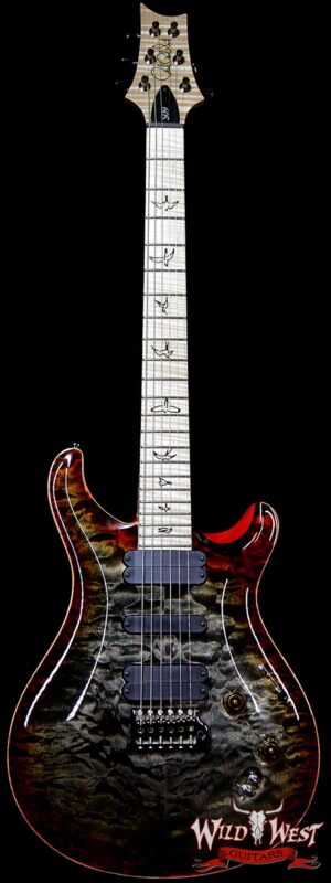 2018 PRS Wood Library 10 Top 509 Quilt Top Flame Maple Neck and Fingerboard Burnt Mapleleaf