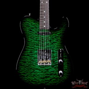 2019 Fender Custom Shop Dale Wilson Masterbuilt Quilt Top Telecaster NOS Rosewood Neck Emerald Green Trans - Image 3