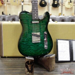 2019 Fender Custom Shop Dale Wilson Masterbuilt Quilt Top Telecaster NOS Rosewood Neck Emerald Green Trans - Image 11
