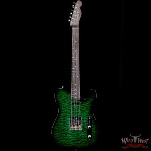 2019 Fender Custom Shop Dale Wilson Masterbuilt Quilt Top Telecaster NOS Rosewood Neck Emerald Green Trans - Image 4