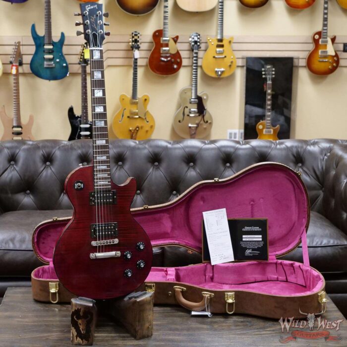 2019 Gibson Custom Shop M2M Les Paul Custom Firgured Top Flame Maple Fire Red - Image 7