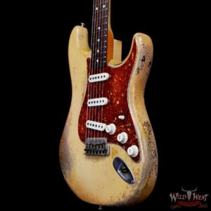 2020 Fender Custom Shop Dale Wilson Masterbuilt 1961 Stratocaster Heavy Relic Desert Sand over 3 Tone Sunburst 7.30 LBS - Image 2