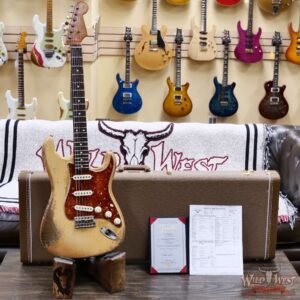 2020 Fender Custom Shop Dale Wilson Masterbuilt 1961 Stratocaster Heavy Relic Desert Sand over 3 Tone Sunburst 7.30 LBS - Image 6