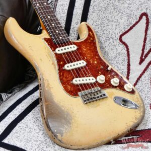 2020 Fender Custom Shop Dale Wilson Masterbuilt 1961 Stratocaster Heavy Relic Desert Sand over 3 Tone Sunburst 7.30 LBS - Image 8