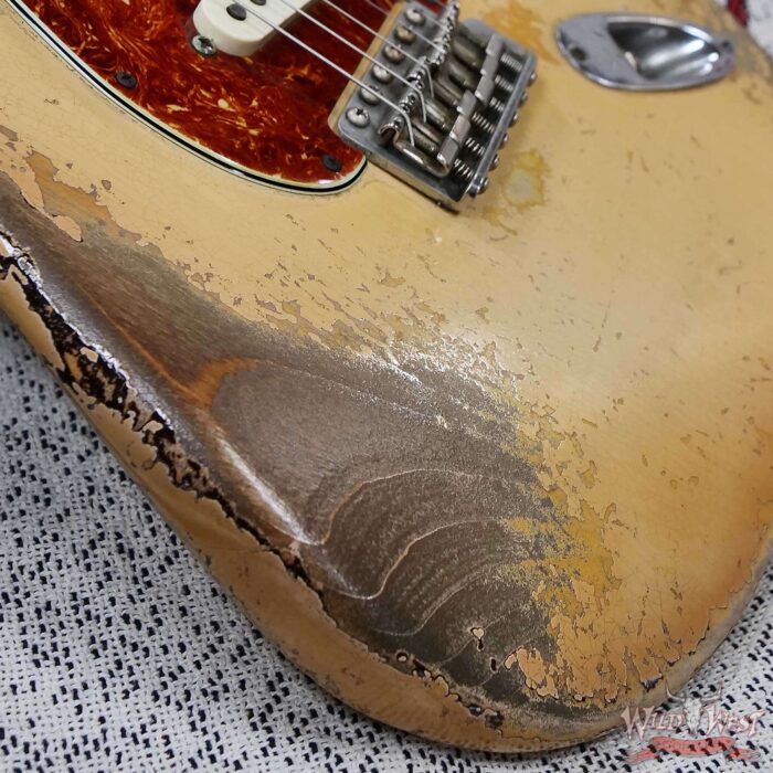 2020 Fender Custom Shop Dale Wilson Masterbuilt 1961 Stratocaster Heavy Relic Desert Sand over 3 Tone Sunburst 7.30 LBS - Image 10