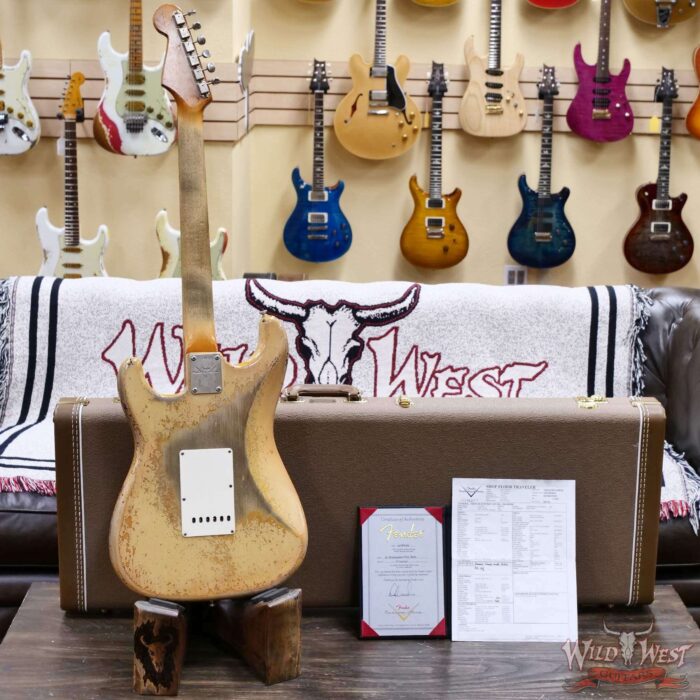 2020 Fender Custom Shop Dale Wilson Masterbuilt 1961 Stratocaster Heavy Relic Desert Sand over 3 Tone Sunburst 7.30 LBS - Image 11