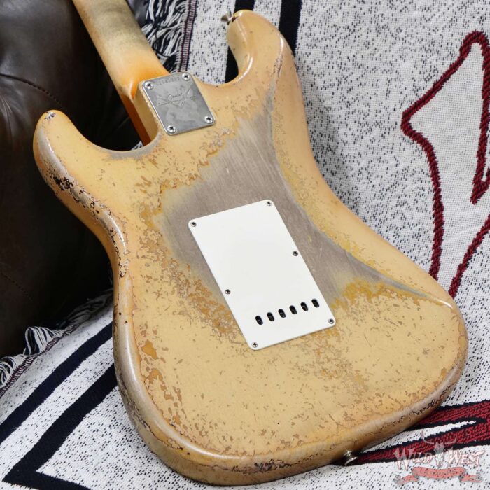 2020 Fender Custom Shop Dale Wilson Masterbuilt 1961 Stratocaster Heavy Relic Desert Sand over 3 Tone Sunburst 7.30 LBS - Image 13