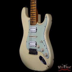 Fender Custom Shop 1961 Stratocaster Relic HSH Maple Neck Aged Vintage White - Image 2