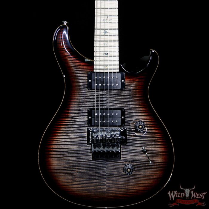 PRS Wood Library Artist Package Custom 24 Floyd Rose Flame Maple Top Neck & Board Charcoal Tricolor Burst - Image 3