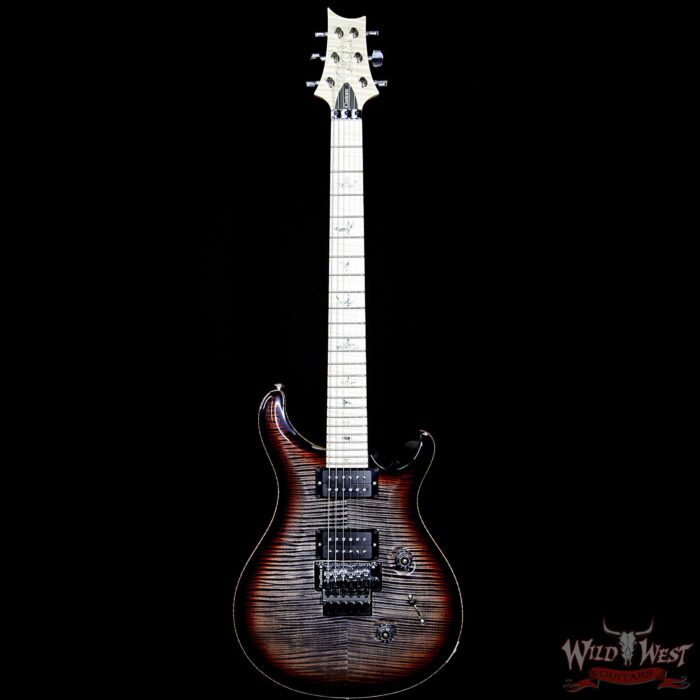 PRS Wood Library Artist Package Custom 24 Floyd Rose Flame Maple Top Neck & Board Charcoal Tricolor Burst - Image 5