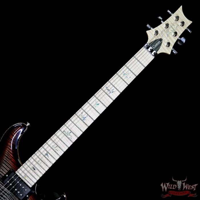 PRS Wood Library Artist Package Custom 24 Floyd Rose Flame Maple Top Neck & Board Charcoal Tricolor Burst - Image 9