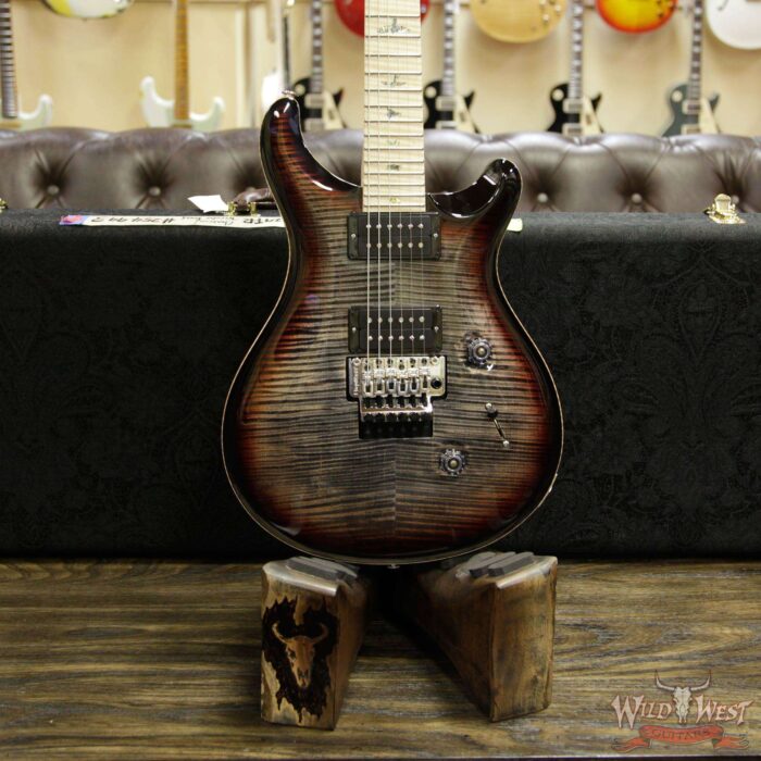 PRS Wood Library Artist Package Custom 24 Floyd Rose Flame Maple Top Neck & Board Charcoal Tricolor Burst - Image 13