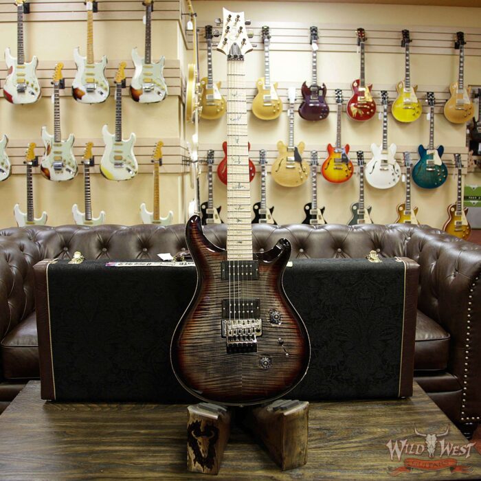 PRS Wood Library Artist Package Custom 24 Floyd Rose Flame Maple Top Neck & Board Charcoal Tricolor Burst - Image 12