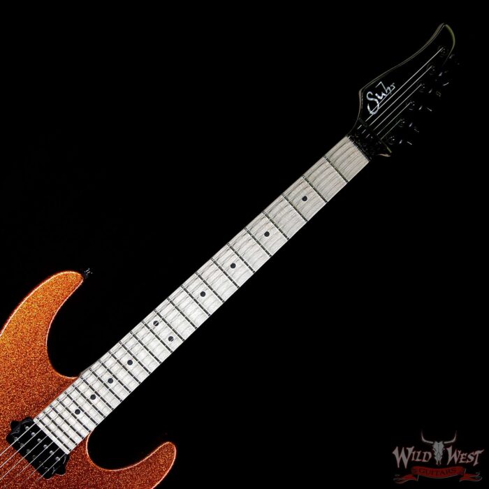 Suhr Modern Scallop Fingerboard Reverse Headstock Orange Sparkle - Image 8