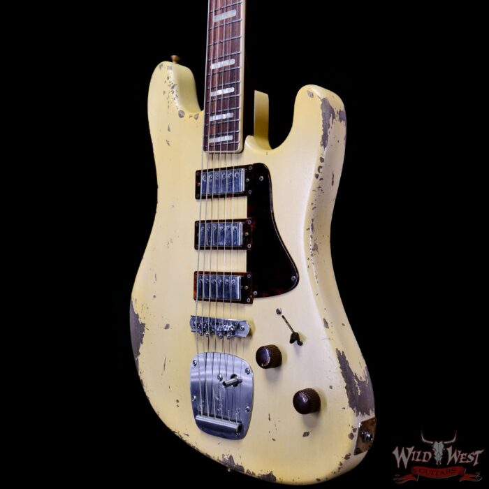 Castedosa Guitars Conchers Baritone Aged Burnt Marshmallow Relic & Built by Carlos Lopez - Image 2