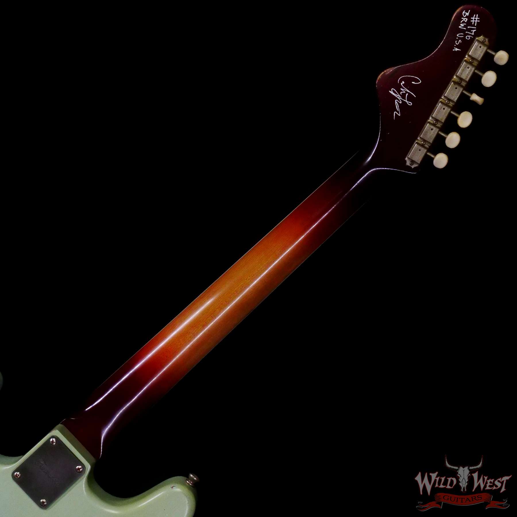 castedosa-176-c3__wwg.jpg Castedosa Guitars Conchers Baritone with Fuzz HHH Brazilian Rosewood Board Aged Sonic Blue Built & Relic by Carlos Lopez - Image 5