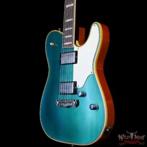 Castedosa Guitars Marianna Carve Top Aged Ocean Turquoise Metallic Natural Back Built & Relic by Carlos Lopez - Image 2