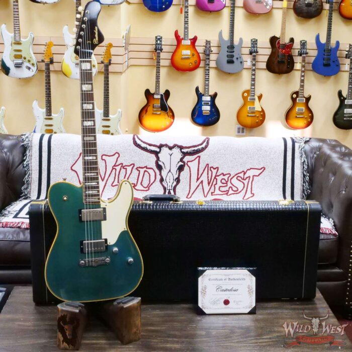 Castedosa Guitars Marianna Carve Top Aged Ocean Turquoise Metallic Natural Back Built & Relic by Carlos Lopez - Image 6