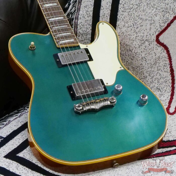 Castedosa Guitars Marianna Carve Top Aged Ocean Turquoise Metallic Natural Back Built & Relic by Carlos Lopez - Image 8