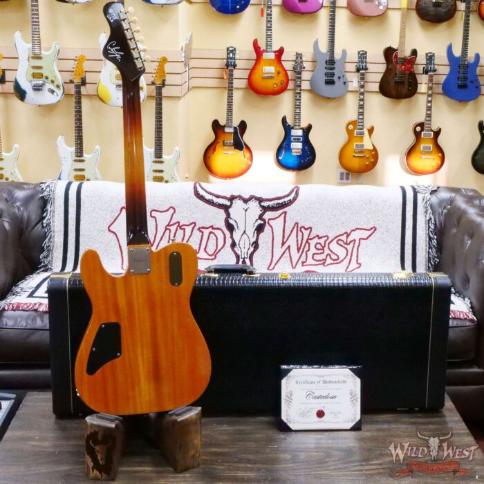 Castedosa Guitars Marianna Carve Top Aged Ocean Turquoise Metallic Natural Back Built & Relic by Carlos Lopez - Image 10