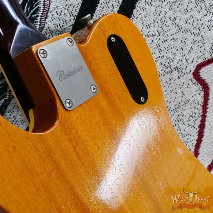 Castedosa Guitars Marianna Carve Top Aged Ocean Turquoise Metallic Natural Back Built & Relic by Carlos Lopez - Image 13