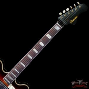 Castedosa Guitars 3511 Lobo Sem-Hollow Brazilian Rosewood Fingerboard 3 Tone Sunburst Sparkle Built & Relic by Carlos Lopez - Image 4