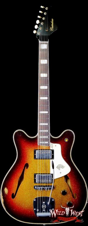 Castedosa Guitars 3511 Lobo Sem-Hollow Brazilian Rosewood Fingerboard 3 Tone Sunburst Sparkle Built & Relic by Carlos Lopez