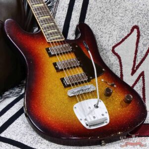 Castedosa Guitars Conchers Baritone 27’’ Aged 3 Tone Sunburst Sparkle Built & Relic by Carlos Lopez 8.65 lbs - Image 8