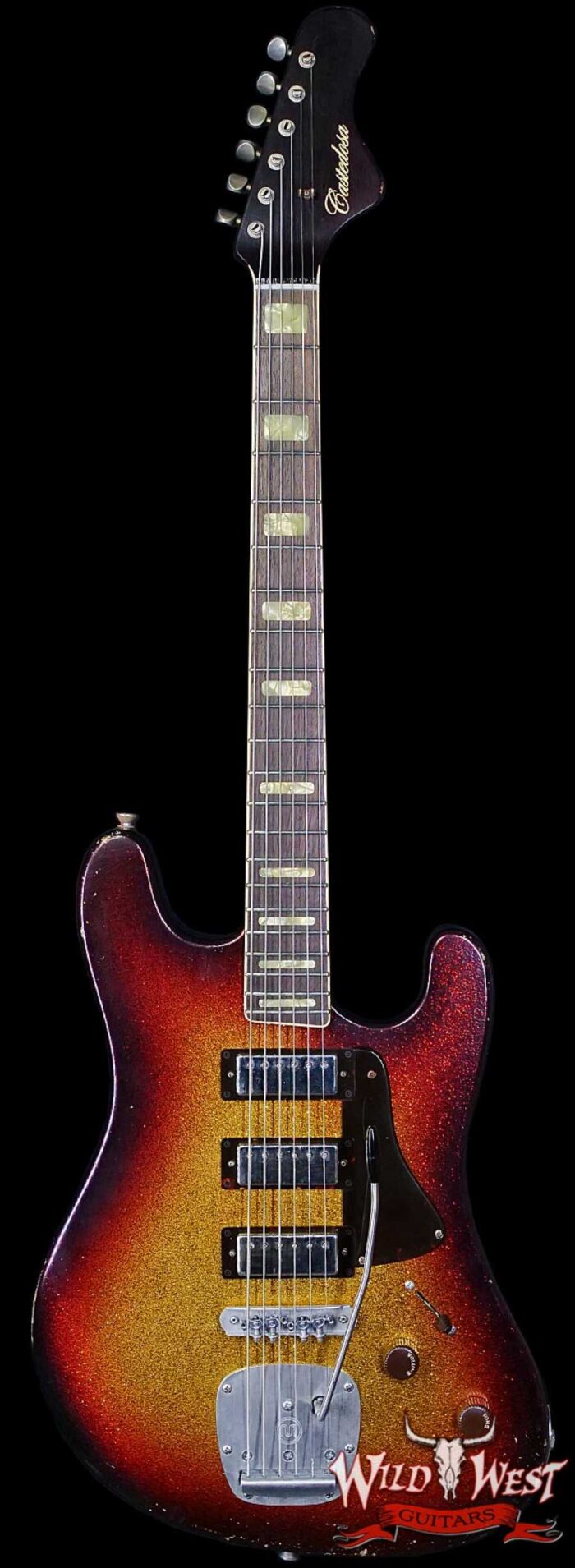 Castedosa Guitars Conchers Baritone 27’’ Aged 3 Tone Sunburst Sparkle Built & Relic by Carlos Lopez 8.65 lbs - Image 1