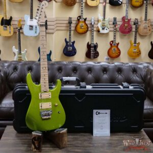 Charvel USA Custom Shop ‘‘Red’’ Dave Nichols Masterbuilt Alder Dinky DK 2H Floyd Rose Birdseye Maple Neck Lime Green Metallic - Image 6