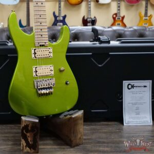 Charvel USA Custom Shop ‘‘Red’’ Dave Nichols Masterbuilt Alder Dinky DK 2H Floyd Rose Birdseye Maple Neck Lime Green Metallic - Image 8