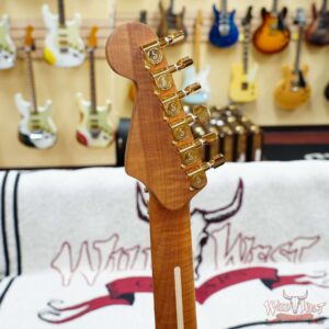 Charvel Custom Shop Limited Edition Style 2 HS Floyd Rose Flame Maple top Trans Blue Gold Hardware 8.25 LBS - Image 8