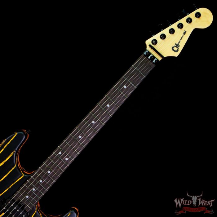 Charvel Pro-Mod San Dimas Style 1 HH FR E Ash Floyd Rose Ebony Fingerboard Old Yella - Image 4