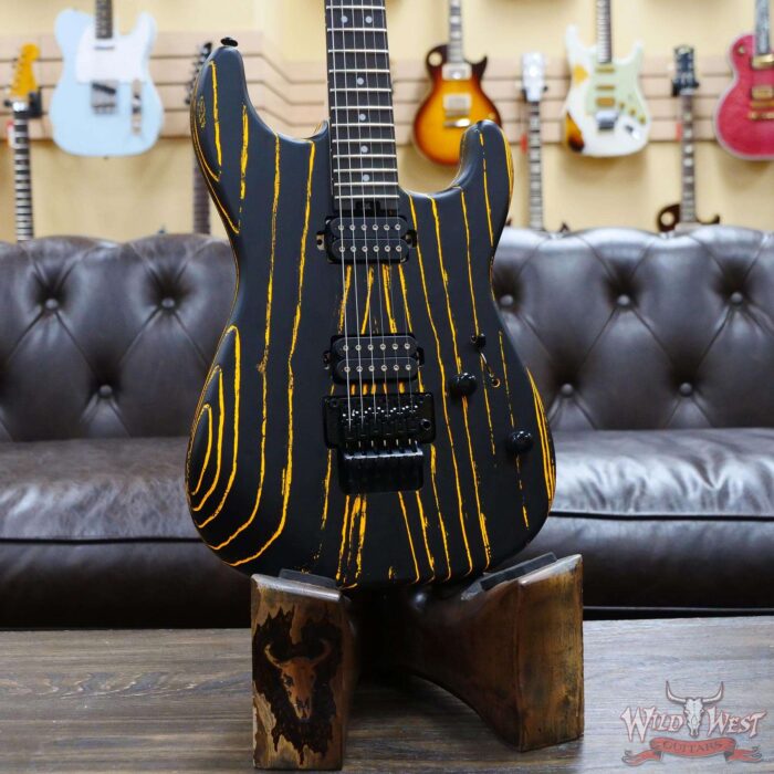 Charvel Pro-Mod San Dimas Style 1 HH FR E Ash Floyd Rose Ebony Fingerboard Old Yella - Image 7