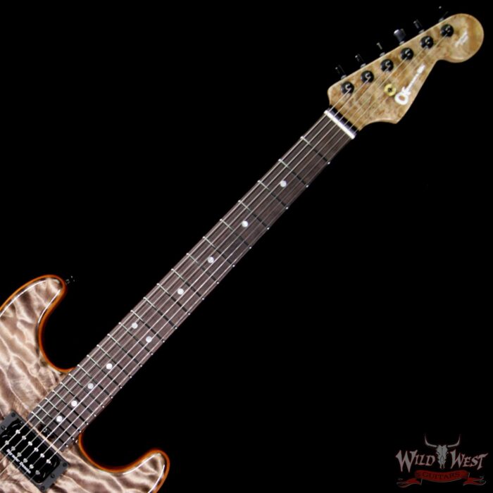 Charvel USA Custom Shop WW005 Masterbuilt Red Dave San Dimas HH Quiltd Maple Top Birdseye Neck Trans Charcoal - Image 7