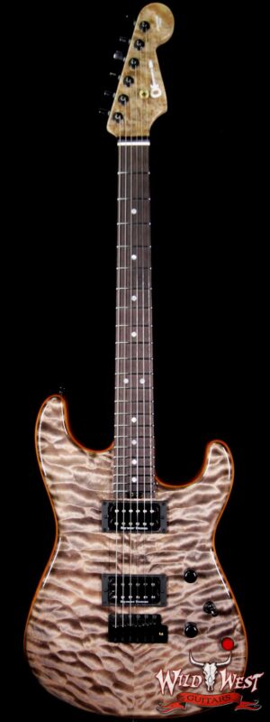 Charvel USA Custom Shop WW005 Masterbuilt Red Dave San Dimas HH Quiltd Maple Top Birdseye Neck Trans Charcoal
