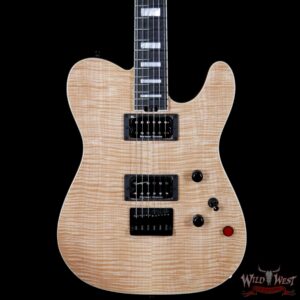 Charvel Custom Shop WW002 Masterbuilt Red Dave Style 2 HH Flamed Maple Top Ebony Board Natural - Image 3